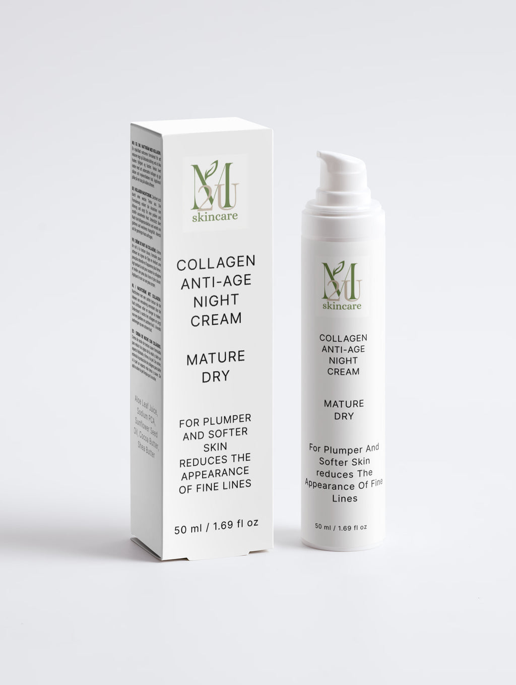 Anti-Age Collagen Night Cream/ Mature skin /M2U SKINCARE