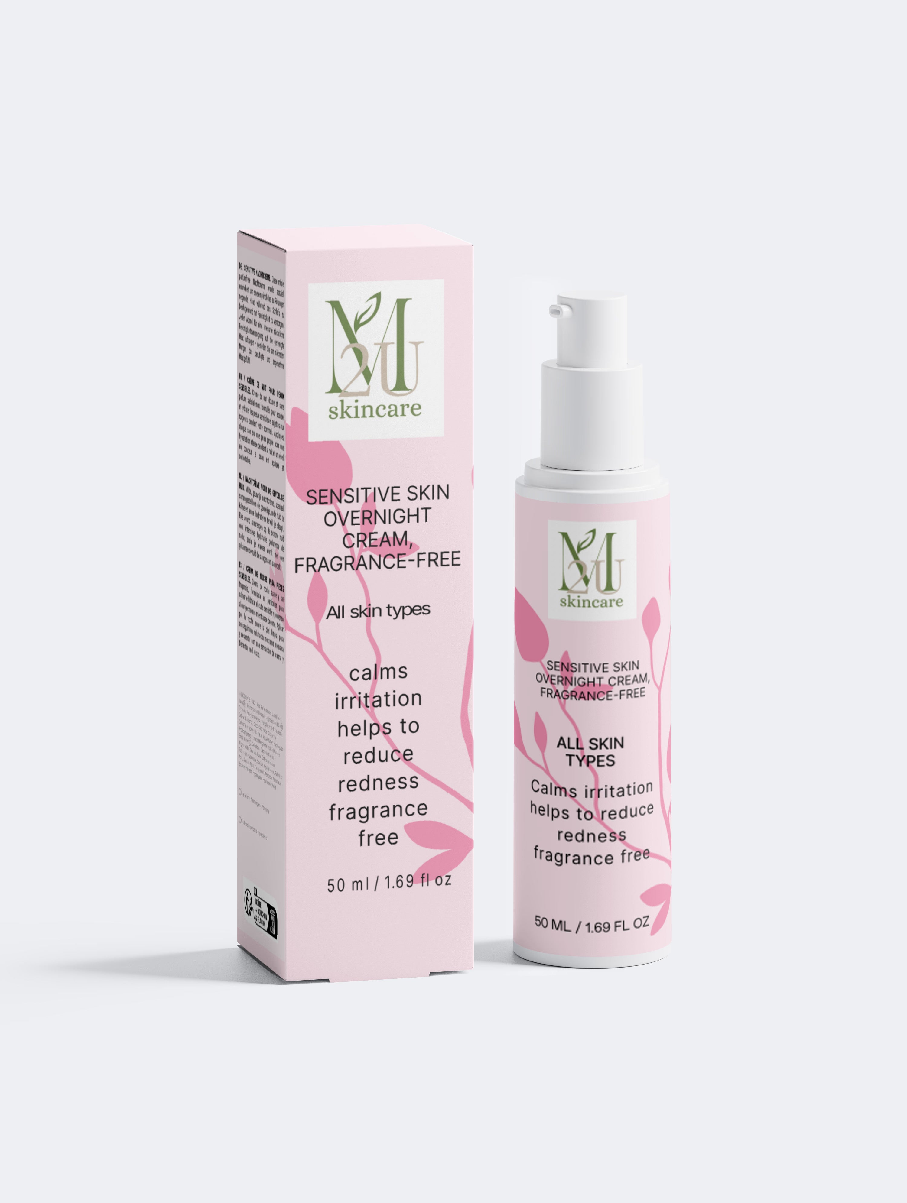 Sensitive Cream, Overnight| Fragrance-Free|M2U Skincare