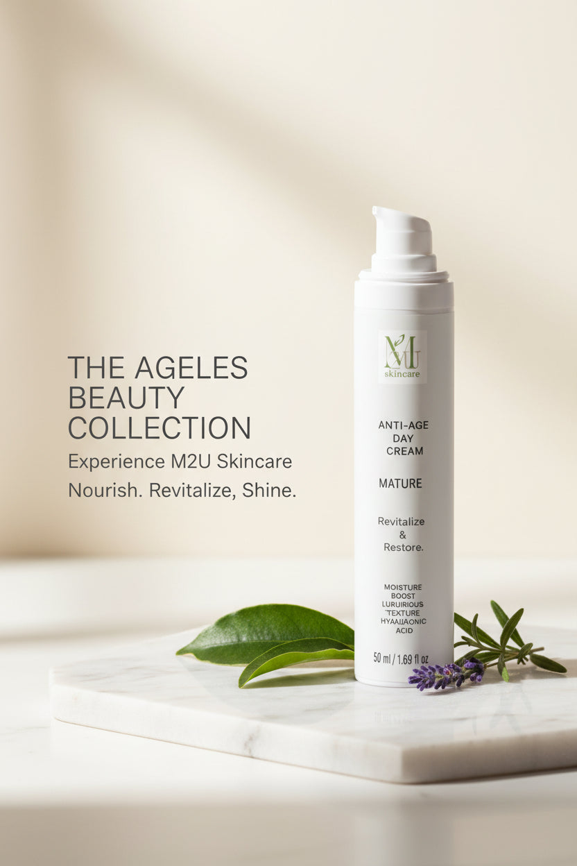 A white pump bottle of Melt Cosmetics Anti-Age Day Cream Mature, standing upright on a light gray background.