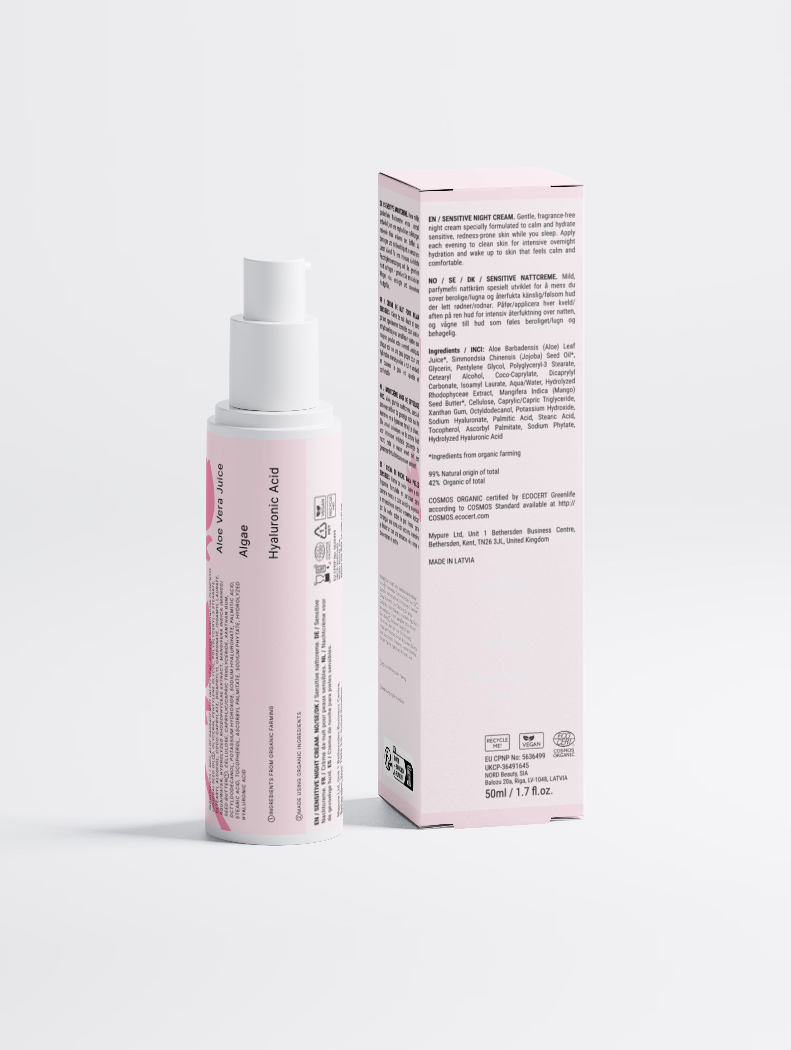 Sensitive Cream, Overnight| Fragrance-Free|M2U Skincare
